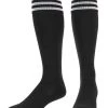 TCK Soccer Socks With Stripes- For Boys Or Girls- Men Or Women - Extra Cross-Stretch For Shin Guards