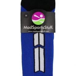 MadSportsStuff Baseball Socks Royal Player ID Custom Number Over The Calf Socks For Softball Baseball Football Boys And Girls