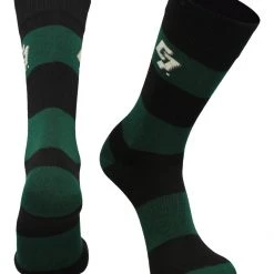 TCK All Schools Cal Poly Mustangs Socks Game Day Striped Crew Socks