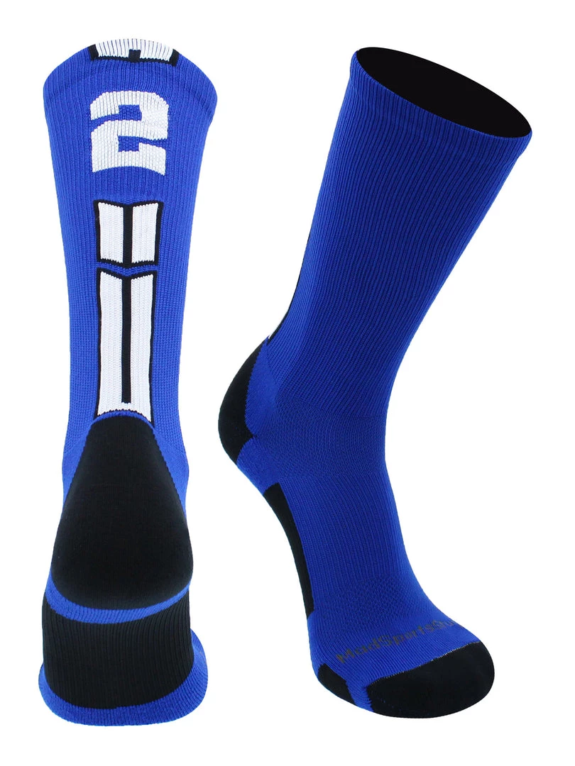 MadSportsStuff Volleyball Socks Royal Player ID Custom Number Crew Socks For Basketball Lacrosse Volleyball Boys And Girls 2 MadSportsStuff Volleyball Socks Royal Player ID Custom Number Crew Socks For Basketball Lacrosse Volleyball Boys And Girls