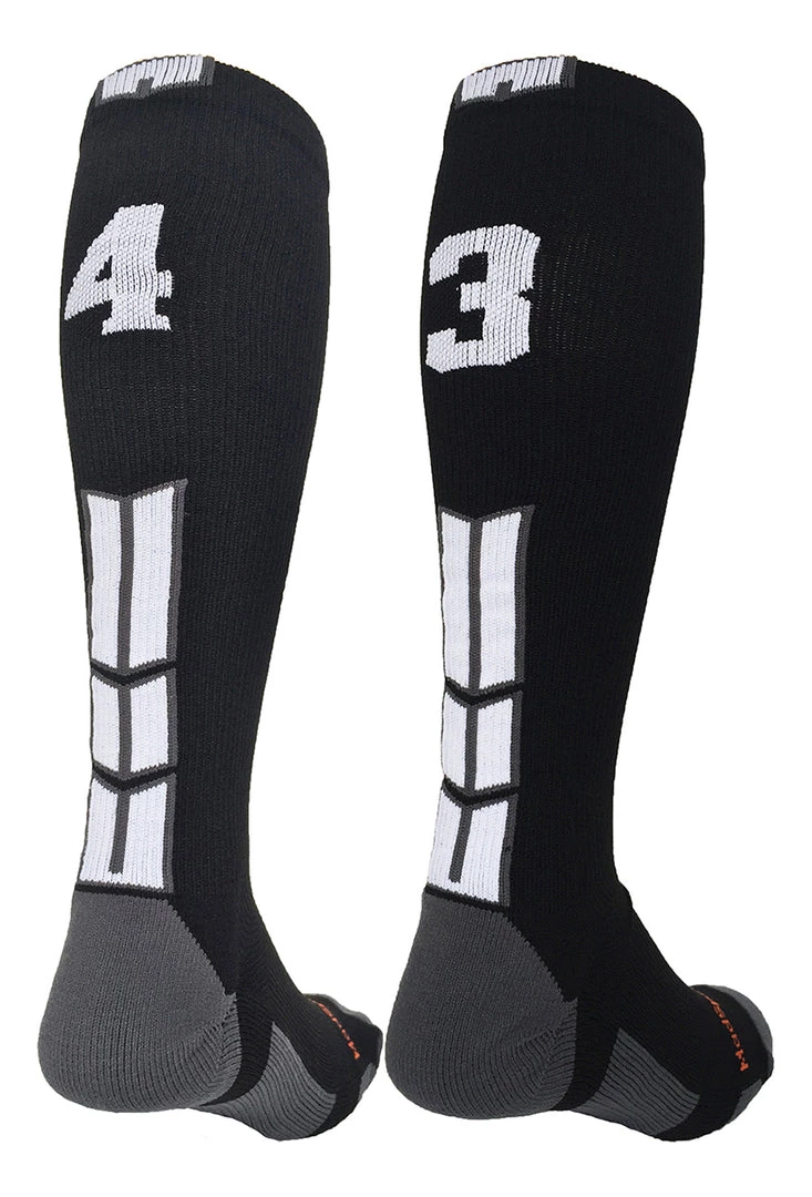 MadSportsStuff Softball Socks Black Player ID Custom Number Over The Calf Socks For Softball Baseball Football Boys And Girls 87 MadSportsStuff Softball Socks Black Player ID Custom Number Over The Calf Socks For Softball Baseball Football Boys And Girls