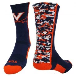 TCK Virginia Cavaliers Socks Digital Camo Crew