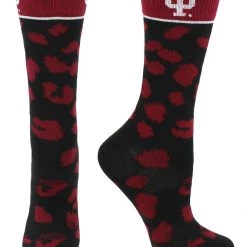 TCK All Schools Indiana Hoosiers Socks Womens Savage Crew Socks