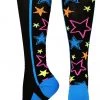 MadSportsStuff Crazy Socks With Stars Over The Calf Socks (multiple Colors)