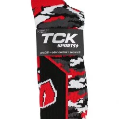 TCK Sports All Schools Wisconsin Badgers Socks Woodland Camo Crew