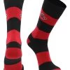 TCK All Schools Louisiana Lafayette Ragin' Cajuns Socks Game Day Striped Crew Socks