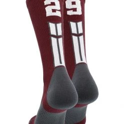 MadSportsStuff Maroon Player ID Custom Number Crew Socks For Basketball Lacrosse Volleyball Boys And Girls Volleyball Socks 204 MadSportsStuff Maroon Player ID Custom Number Crew Socks For Basketball Lacrosse Volleyball Boys And Girls Volleyball Socks