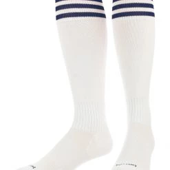 TCK Soccer Socks With Stripes- For Boys Or Girls- Men Or Women - Extra Cross-Stretch For Shin Guards