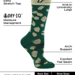 TCK All Schools USF Bulls Socks Womens Savage Crew Socks 7 TCK All Schools USF Bulls Socks Womens Savage Crew Socks