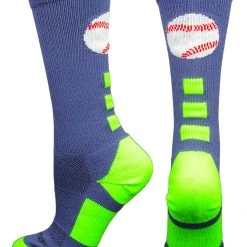 MadSportsStuff Baseball Socks Baseball Logo Athletic Crew Socks (multiple Colors)