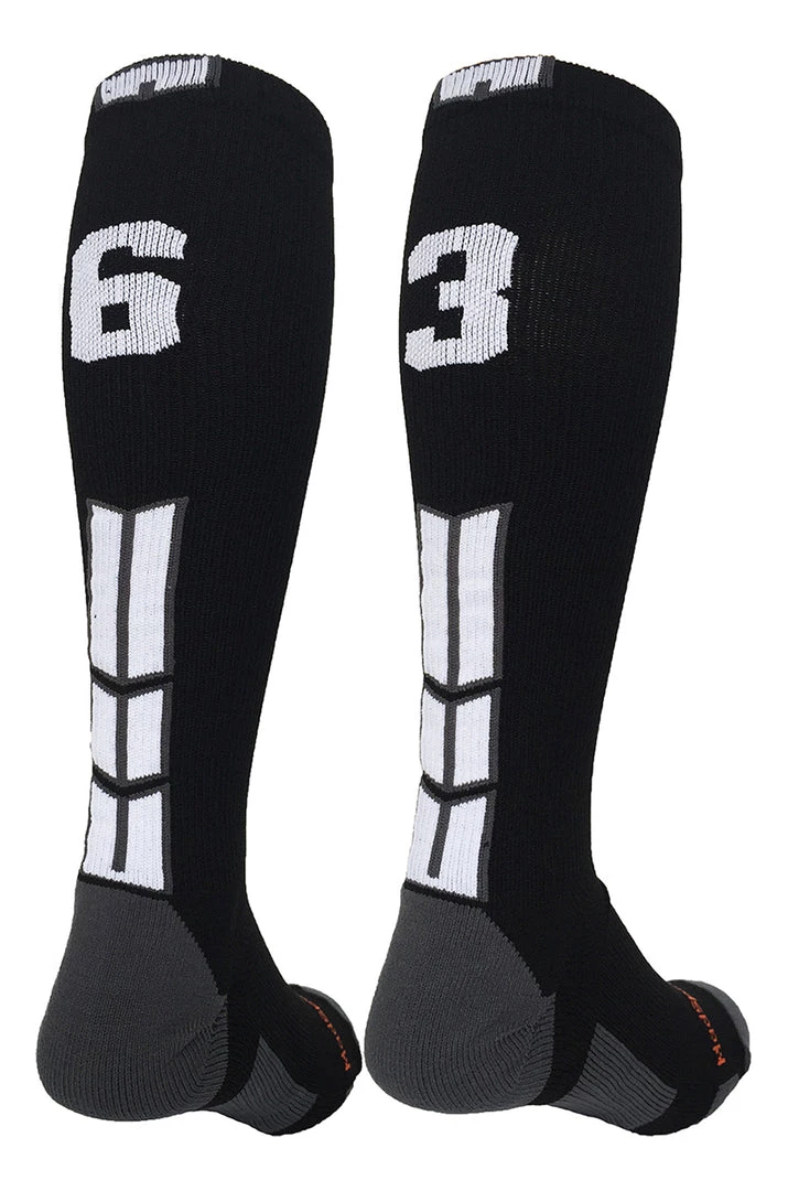 MadSportsStuff Softball Socks Black Player ID Custom Number Over The Calf Socks For Softball Baseball Football Boys And Girls 17 MadSportsStuff Softball Socks Black Player ID Custom Number Over The Calf Socks For Softball Baseball Football Boys And Girls