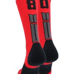 MadSportsStuff Red And Black Player ID Custom Number Crew Socks For Basketball Lacrosse Volleyball Boys And Girls 153 MadSportsStuff Red And Black Player ID Custom Number Crew Socks For Basketball Lacrosse Volleyball Boys And Girls