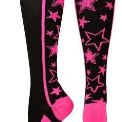 MadSportsStuff Crazy Socks With Stars Over The Calf Socks (multiple Colors)
