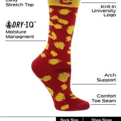 TCK USC Trojans Socks Womens Savage Crew Socks All Schools