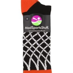 MadSportsStuff Elite Basketball Socks With Net Crew Length - Made In The USA