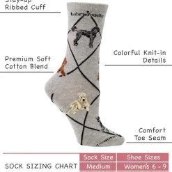 WHD Labradoodle Socks For Women Gift For Dog Lovers Crazy Socks - Crew