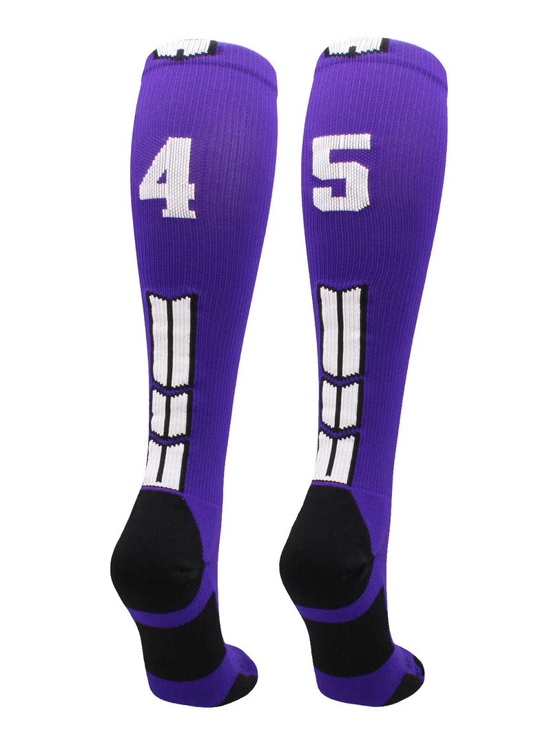 MadSportsStuff Purple Player ID Custom Number Over The Calf Socks For Softball Baseball Football Boys And Girls Softball Socks 85 MadSportsStuff Purple Player ID Custom Number Over The Calf Socks For Softball Baseball Football Boys And Girls Softball Socks