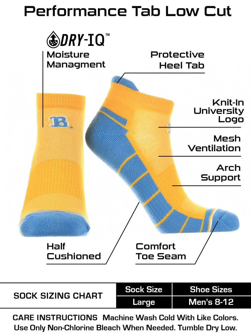 TCK UCLA Bruins Low Cut Ankle Socks With Tab 3 TCK UCLA Bruins Low Cut Ankle Socks With Tab
