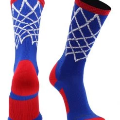 MadSportsStuff Elite Basketball Socks With Net Crew Length - Made In The USA