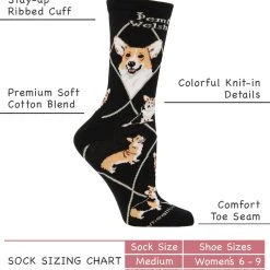 WHD Corgi Pembroke Socks For Women Gift For Dog Lovers