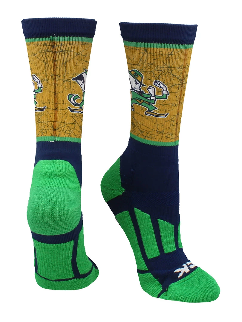 TCK University Of Notre Dame Socks Distressed Sublimated Crew All Schools 2 TCK University Of Notre Dame Socks Distressed Sublimated Crew All Schools