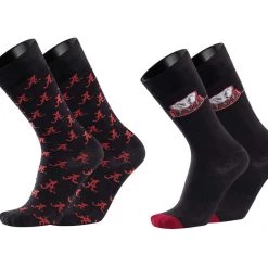 IQ All Schools TCK Brands University Monday & Tuesday 2-Pack Fine Gauge Cotton Crew Dress Socks