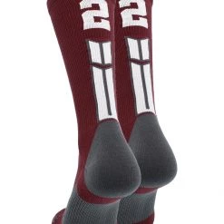 MadSportsStuff Maroon Player ID Custom Number Crew Socks For Basketball Lacrosse Volleyball Boys And Girls Volleyball Socks 182 MadSportsStuff Maroon Player ID Custom Number Crew Socks For Basketball Lacrosse Volleyball Boys And Girls Volleyball Socks