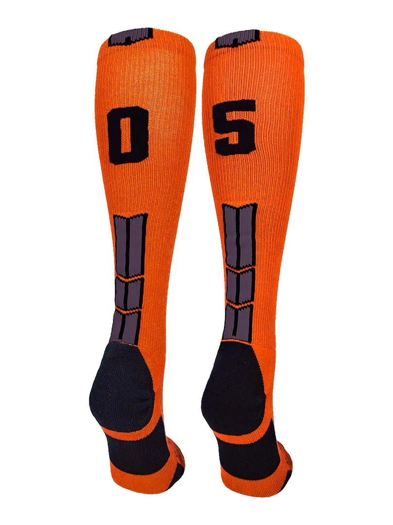 MadSportsStuff Orange And Black Player ID Custom Number Over The Calf Socks For Softball Baseball Football Boys And Girls 74 MadSportsStuff Orange And Black Player ID Custom Number Over The Calf Socks For Softball Baseball Football Boys And Girls