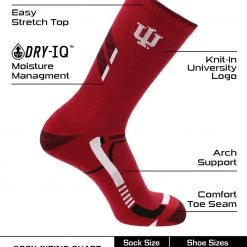 TCK Indiana Hoosiers Socks University Of Indiana Hoosiers Champion Crew Socks All Schools