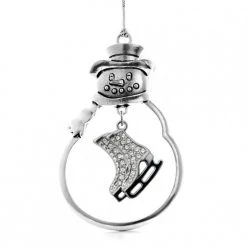 MadSportsStuff Christmas Ornament With Crystal Ice Skates Charm