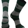 TCK Michigan State Spartans Socks Game Day Striped Crew Socks