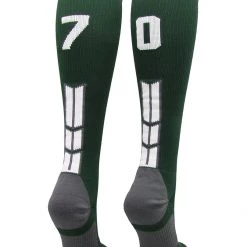 MadSportsStuff Dark Green Player ID Custom Number Over The Calf Socks For Softball Baseball Football Boys And Girls Softball Socks 115 MadSportsStuff Dark Green Player ID Custom Number Over The Calf Socks For Softball Baseball Football Boys And Girls Softball Socks