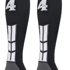 MadSportsStuff Softball Socks Black Player ID Custom Number Over The Calf Socks For Softball Baseball Football Boys And Girls 191 MadSportsStuff Softball Socks Black Player ID Custom Number Over The Calf Socks For Softball Baseball Football Boys And Girls