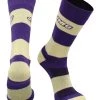 TCK All Schools James Madison Dukes Socks Game Day Striped Crew Socks