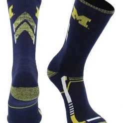 TCK Michigan Wolverines Socks University Of Michigan Wolverines Champion Crew Socks