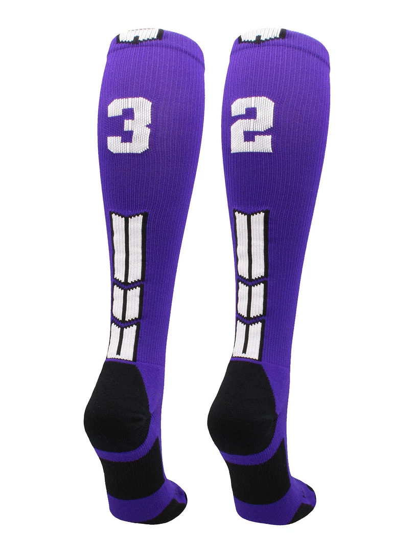 MadSportsStuff Purple Player ID Custom Number Over The Calf Socks For Softball Baseball Football Boys And Girls Softball Socks 98 MadSportsStuff Purple Player ID Custom Number Over The Calf Socks For Softball Baseball Football Boys And Girls Softball Socks