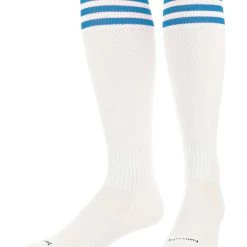 TCK Soccer Socks With Stripes- For Boys Or Girls- Men Or Women - Extra Cross-Stretch For Shin Guards