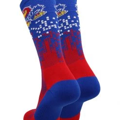 TCK Kansas Jayhawks Socks Downtown Crew
