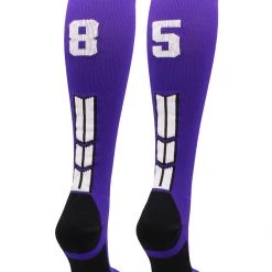 MadSportsStuff Purple Player ID Custom Number Over The Calf Socks For Softball Baseball Football Boys And Girls Softball Socks 150 MadSportsStuff Purple Player ID Custom Number Over The Calf Socks For Softball Baseball Football Boys And Girls Softball Socks