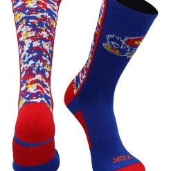 TCK Kansas Jayhawks Socks Digital Camo Crew