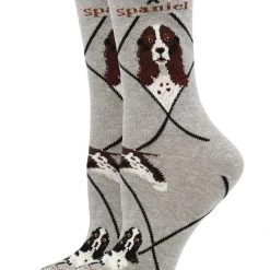 WHD Springer Spaniel Socks For Women Gift For Dog Lovers Crazy Socks - Crew