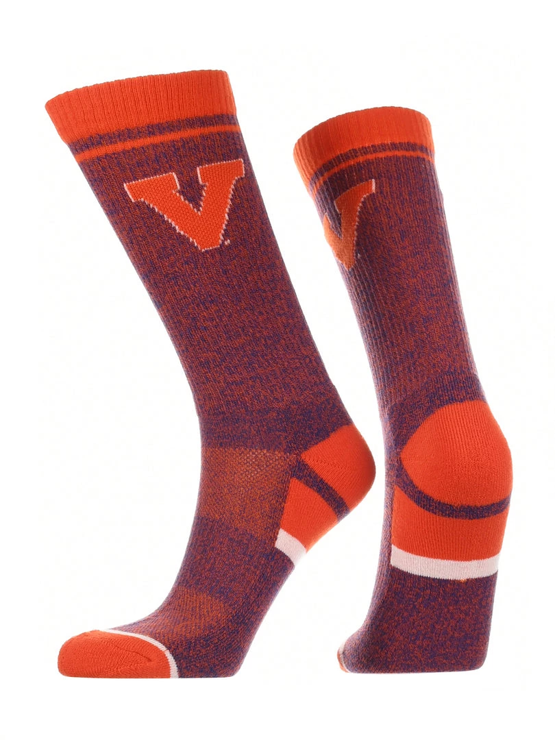TCK Virginia Cavaliers Socks Victory Parade Crew Length 2 TCK Virginia Cavaliers Socks Victory Parade Crew Length