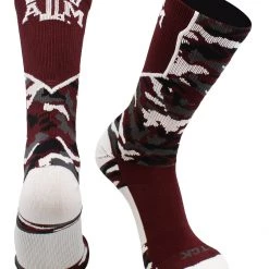 TCK All Schools Texas A&M Aggies Socks Woodland Camo Crew
