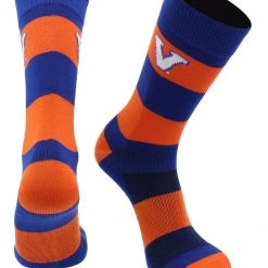 TCK Virginia Cavaliers Socks Game Day Striped Crew Socks 9 TCK Virginia Cavaliers Socks Game Day Striped Crew Socks