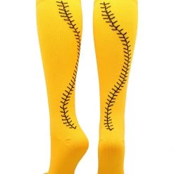 MadSportsStuff Softball Socks With Stitches - For Girls Or Women - Knee High Length