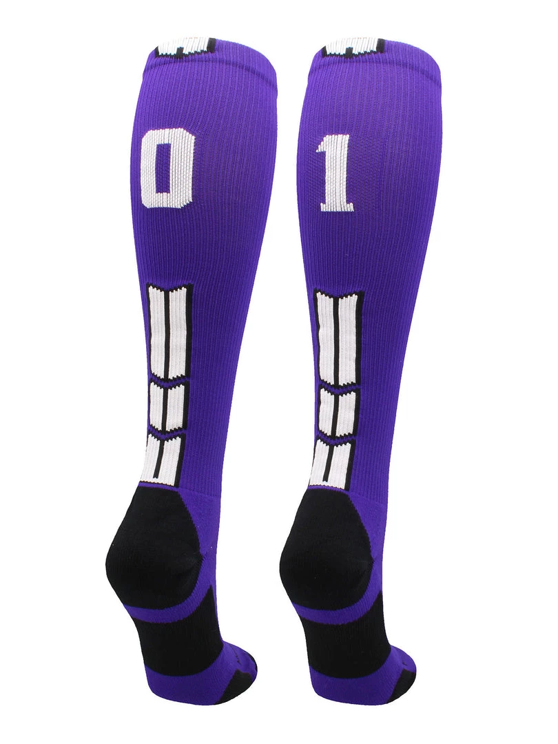 MadSportsStuff Purple Player ID Custom Number Over The Calf Socks For Softball Baseball Football Boys And Girls Softball Socks 78 MadSportsStuff Purple Player ID Custom Number Over The Calf Socks For Softball Baseball Football Boys And Girls Softball Socks