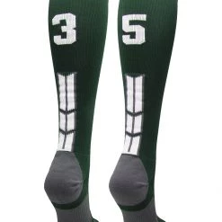 MadSportsStuff Dark Green Player ID Custom Number Over The Calf Socks For Softball Baseball Football Boys And Girls Softball Socks 200 MadSportsStuff Dark Green Player ID Custom Number Over The Calf Socks For Softball Baseball Football Boys And Girls Softball Socks