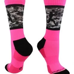 MadSportsStuff Football Socks With Player On Camo Athletic Crew Socks (multiple Colors)