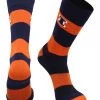 TCK Illinois Fighting Illini Socks Game Day Striped Crew Socks