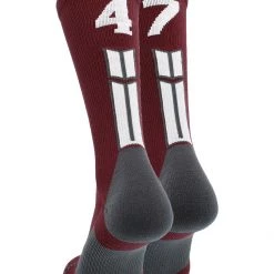 MadSportsStuff Maroon Player ID Custom Number Crew Socks For Basketball Lacrosse Volleyball Boys And Girls Volleyball Socks 186 MadSportsStuff Maroon Player ID Custom Number Crew Socks For Basketball Lacrosse Volleyball Boys And Girls Volleyball Socks